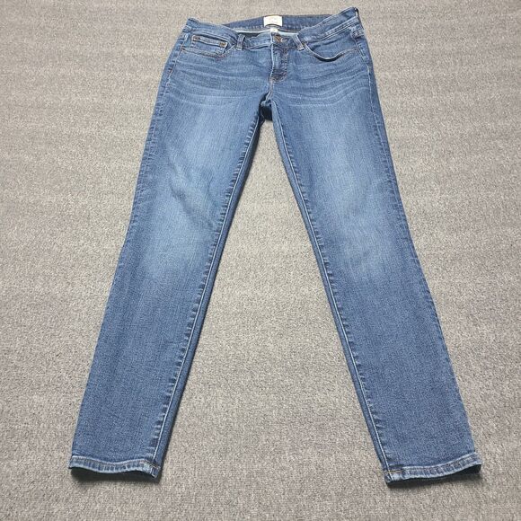 J Crew Jeans Womens 29 Blue Toothpick Slim Straight Denim Pants Mom Everyday - Picture 1 of 9
